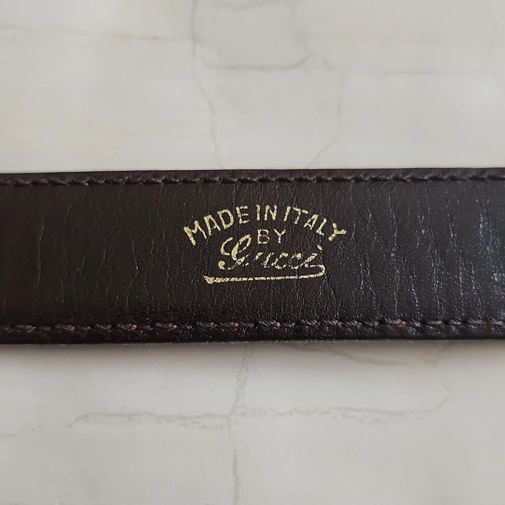 Gucci Women's Saddle Belt. Made and purchased in Italy, mint condition. Size 32. - Picture 2 of 4